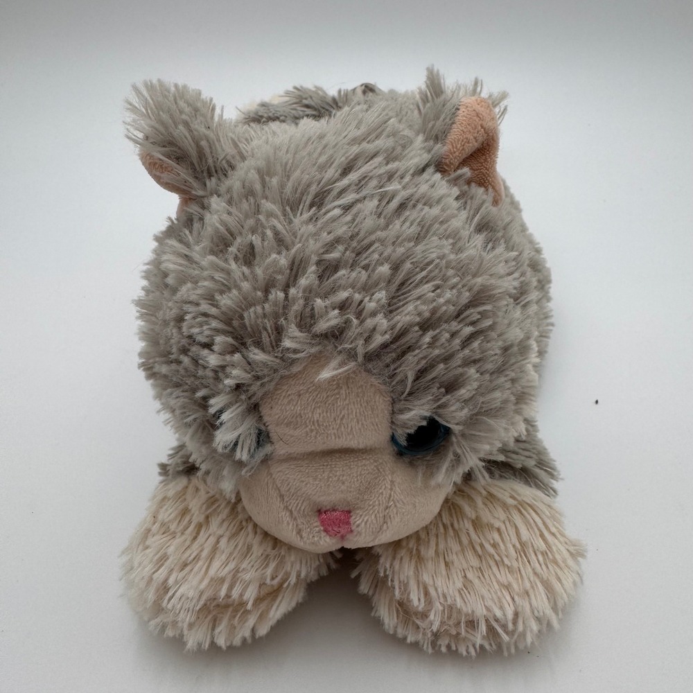 Warmies Gray Cat Microwavable Scented Plush Weighted Stuffed Animal Heat Pad 14"